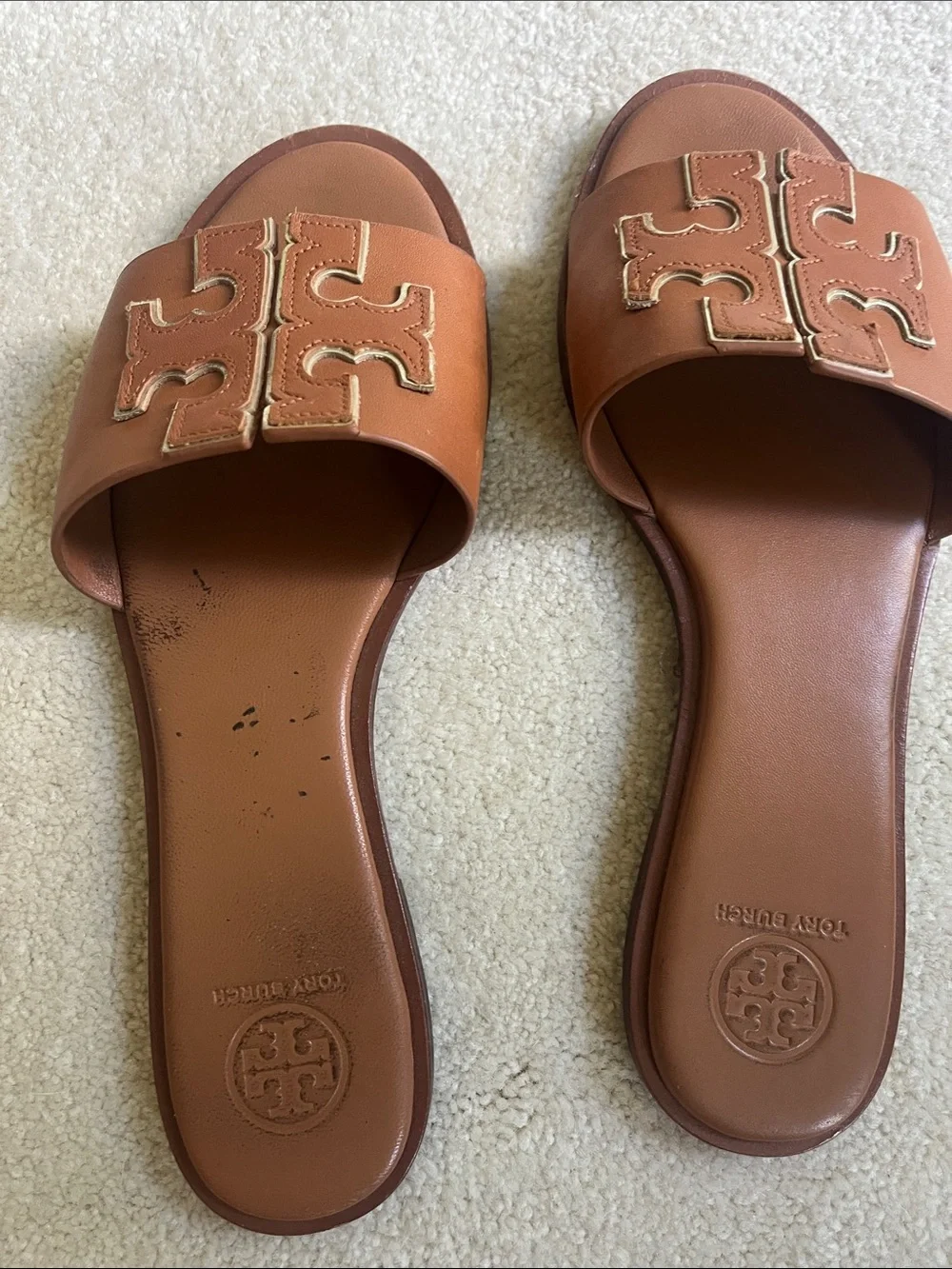Tory Burch Ines Leather Slide Sandals